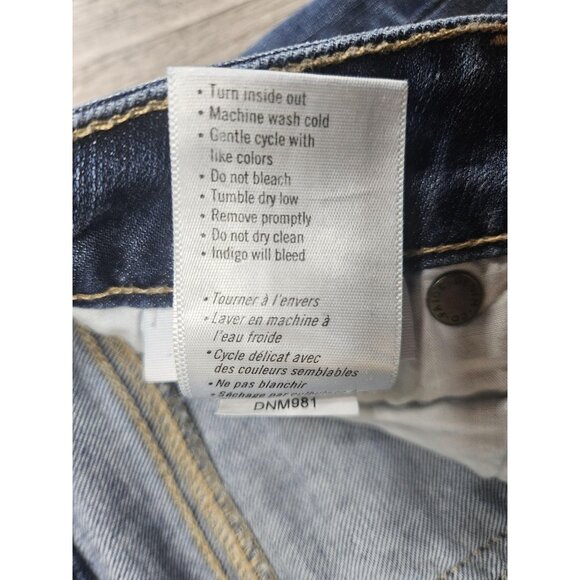 Paige Verdugo Crop Jeans Womens 26 Blue Distressed Raw Hem Skinny Denim Stretch - Picture 8 of 13